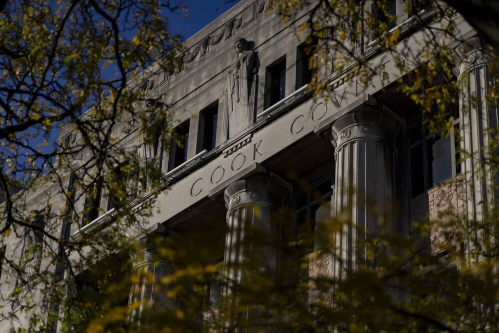 A Tribune investigation found the Cook County courts are taking far longer than they should to complete murder cases. The flagship courthouse is the Leighton Criminal Court Building.