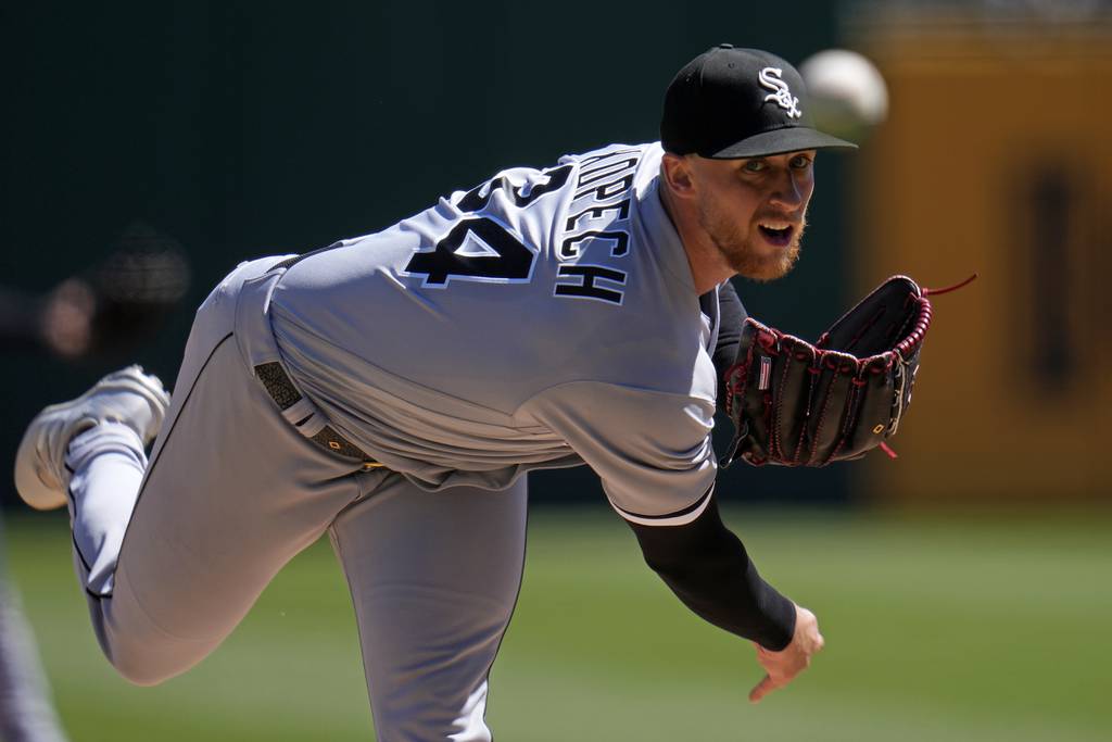 White Sox starter Michael Kopech delivers during the first inning against the Pirates on Sunday, April 9, 2023, in Pittsburgh.