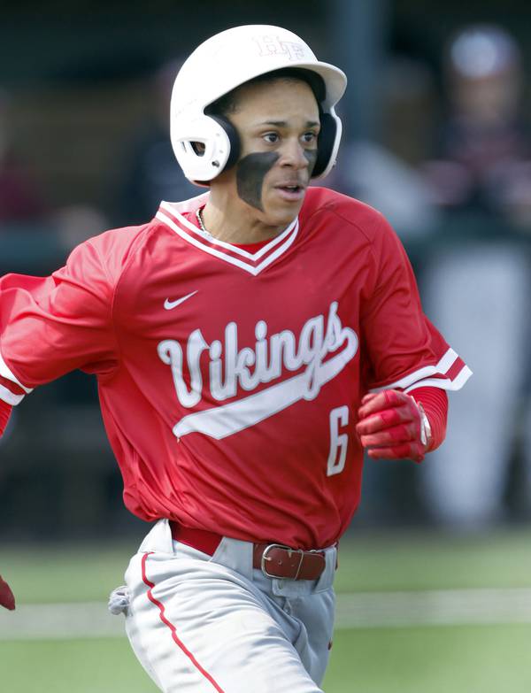 Homewood-Flossmoor's Joshua Moore (6) grounds out in the seventh inning against Marist during a nonconference game on Sunday, April  2, 2023.