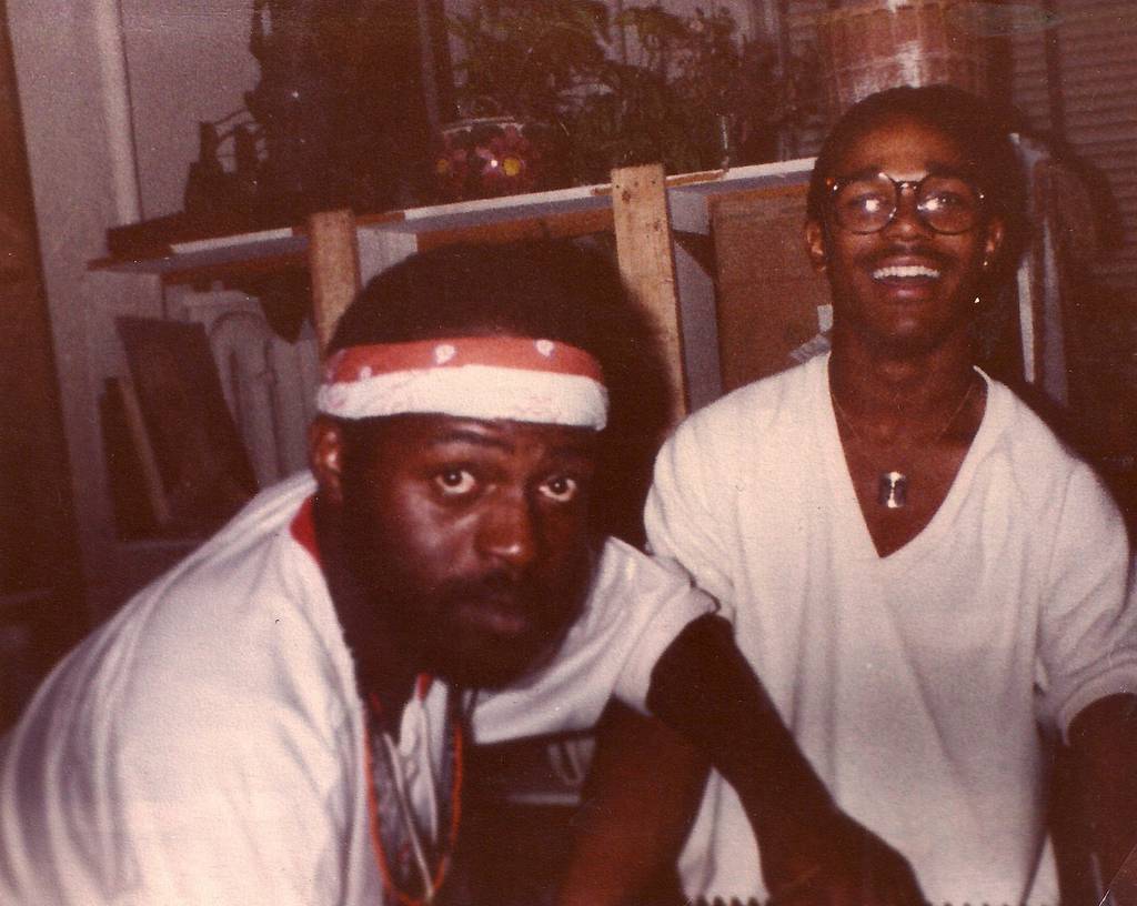 DJ Frankie Knuckles and a close friend, Jeff Parker, are pictured here in the mid-1970s.