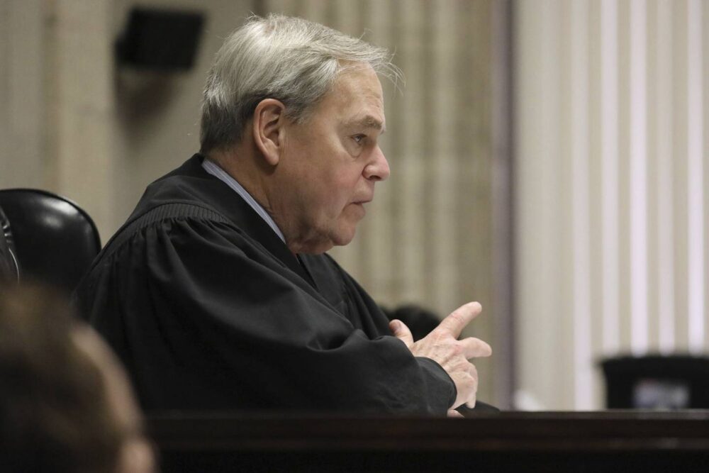 Judge Lawrence Flood, shown in 2020, was one of the slowest judges at the main Cook County courthouse in handling murder cases, the Tribune found.