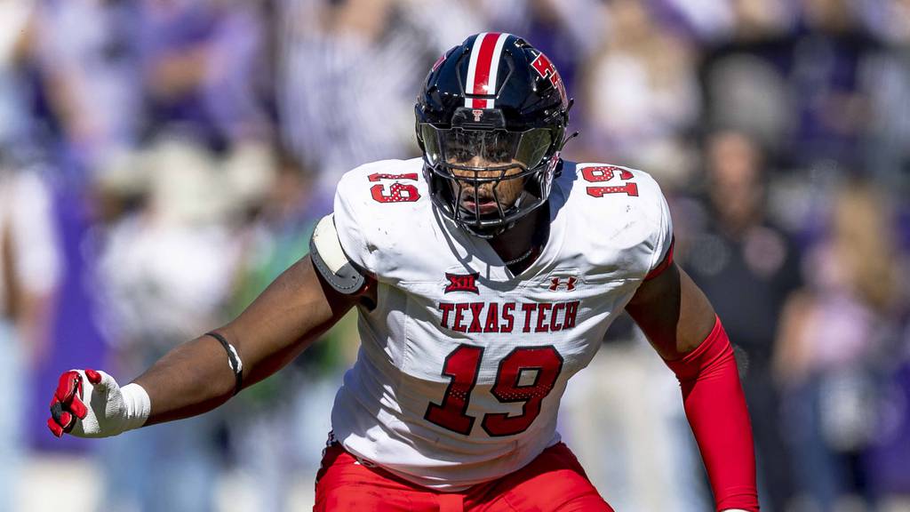 Texas Tech linebacker Tyree Wilson during a game against TCU on Nov. 5, 2022.