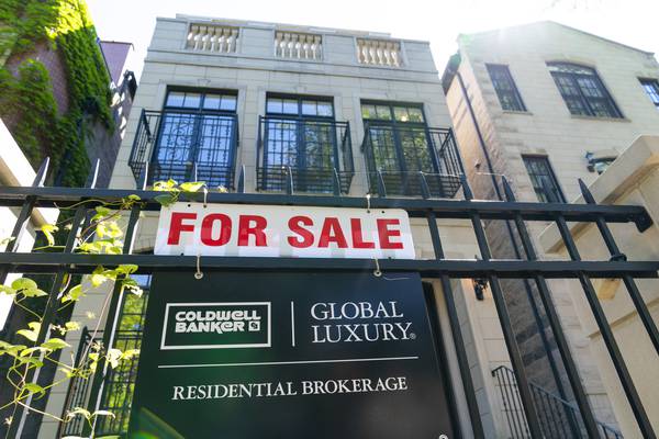 A property is for sale in Chicago's Lakeview neighborhood on Aug. 15, 2021.