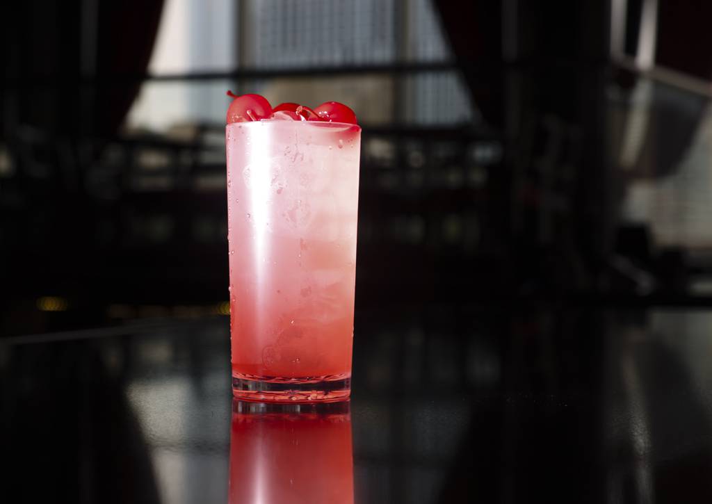 A Barbie-themed berry cream soda named Pink Dream is seen at ShowPlace ICON Theatre in the South Loop on July 26, 2023. 