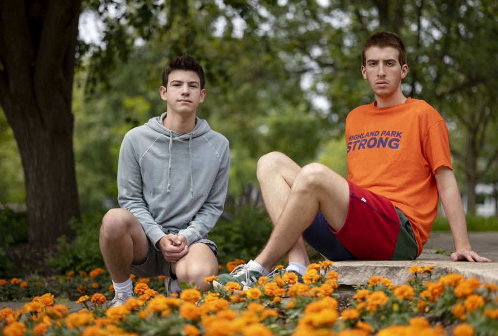 Jacob Rolfe, left, a rising junior at Highland Park High School, and recent graduate Spencer Sabath on June 15, 2023, in Highland Park. 