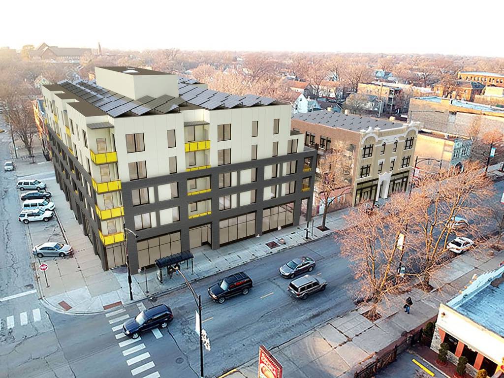 Galleria 89, shown here in a rendering, is a $37 million, 58-unit affordable housing development project in South Chicago.