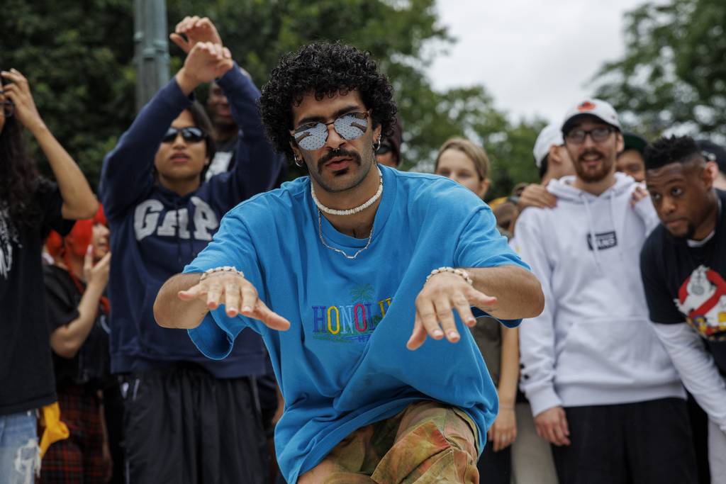 Ibrahim Sabbi, 24, competes in a cypher battle during the Battle 4 The Eagle hip-hop festival in Logan Square.