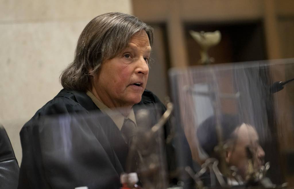 Judge James Linn speaks during a sentencing hearing for actor Jussie Smollett on March 10, 2022, at the Leighton Criminal Court Building. 