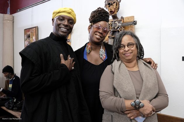 From left: Germaul Barnes, Yogi Dada, and Carol Clarke came to celebrate Mrs. Cassandra Griffen. (Larry Gay Photography)