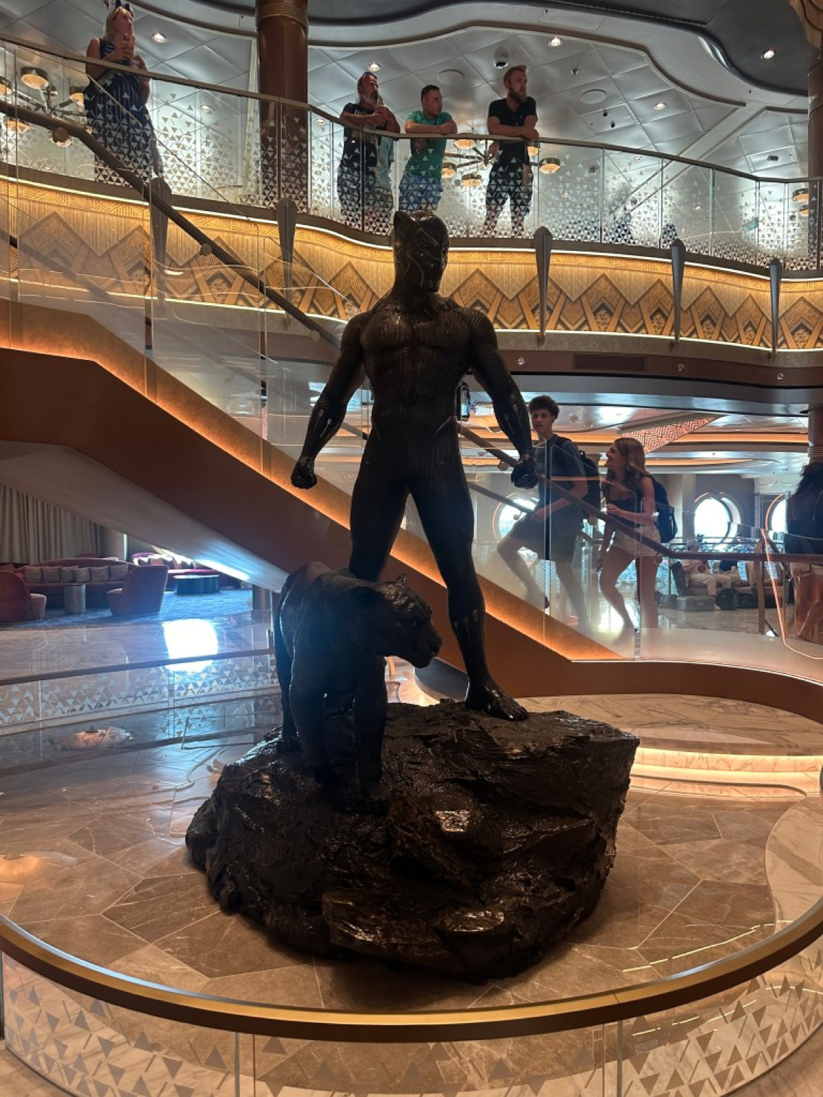 T’Challa, the Black Panther, stands guard in the grand hall of the Disney Destiny. Photo by Donnell Suggs/The Atlanta Voice.