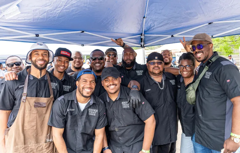 Members of the Smoke That Chick team gather for a photo, representing the competitive spirit and creativity that define the nearly 40 teams vying for top honors. (Courtesy photo)