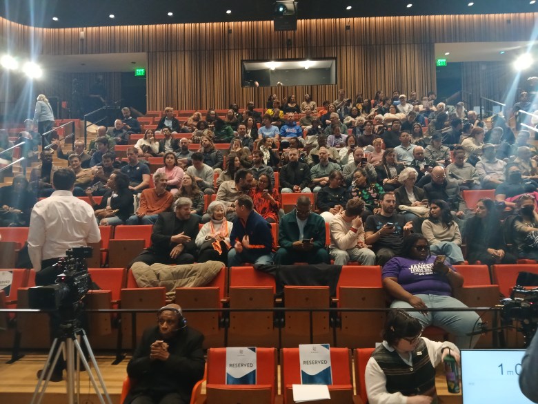 More than 300 people attend a mostly civil mayoral candidate forum at the MLK Memorial Library in Washington, D.C. on April 20. (AFRO Photo / D. Kevin McNeir)
