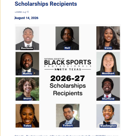 BSPNTX Announces 2026-27 Scholarships Recipients