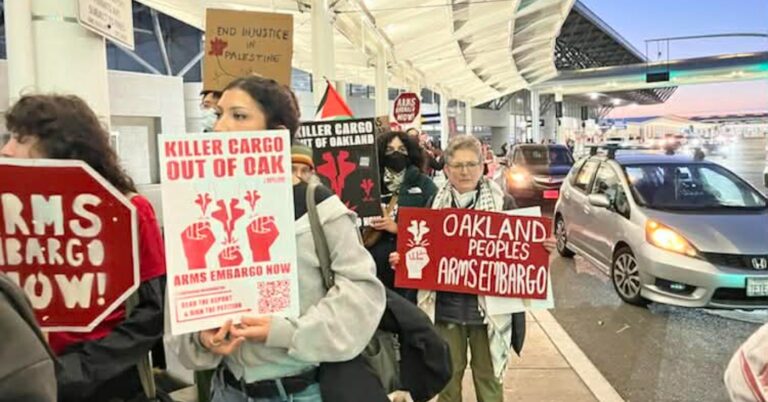 Oakland People’s Arms Embargo Coalition Demands End to Military Shipments Thru Oakland