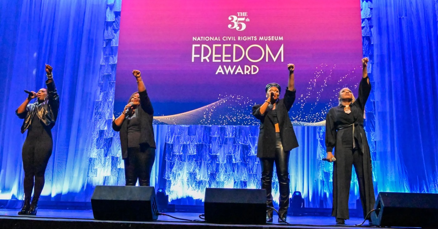 Members of Gary Goin Freedom Award House Band perform at the 35th Freedom Award ceremony on Thursday, Oct. 1 at the Orpheum Theatre. (Gary S. Whitlow/Tri-State Defender)